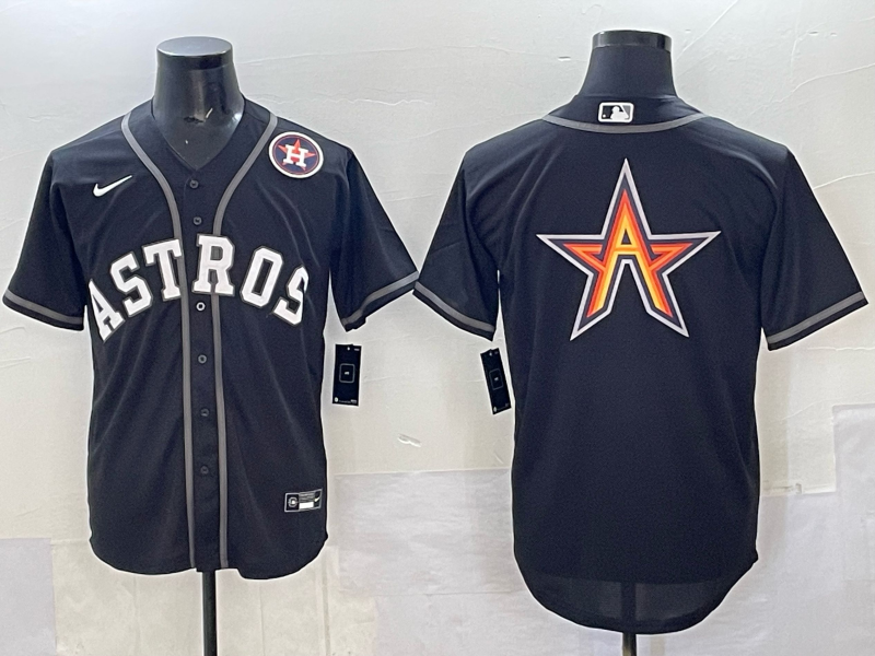 Men Houston Astros blank black 2025 Nike MLB Jersey 002->houston astros->MLB Jersey